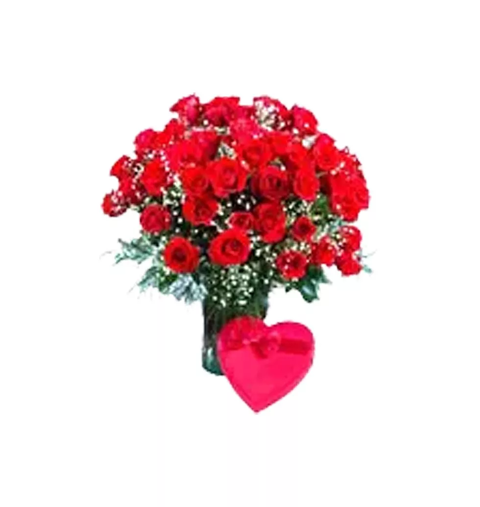 Sweetheart Surprise: Roses & Chocolate Combo